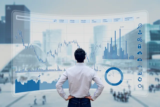 Business professional monitoring network performance and analytics to improve reliability and security.