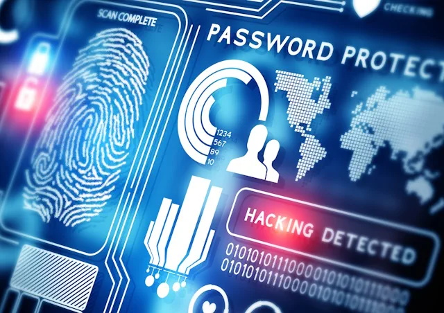 Illustration emphasizing strong password security, multi-factor authentication, and secure account protection.