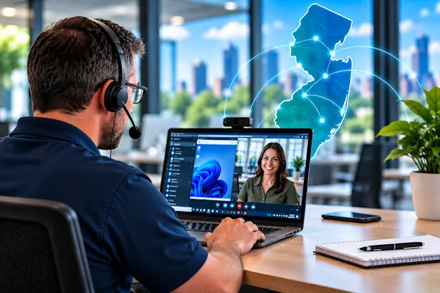 BennTech technician providing remote IT support for a New Jersey business