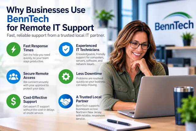Benefits of BennTech remote IT support for New Jersey businesses